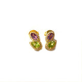 Fervor Peridot Amethyst Earstuds