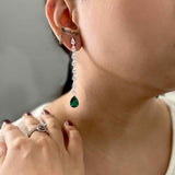 Fiery Silver Long Earrings - Boldiful