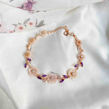 Floral Bahara Silver Bracelet - Boldiful