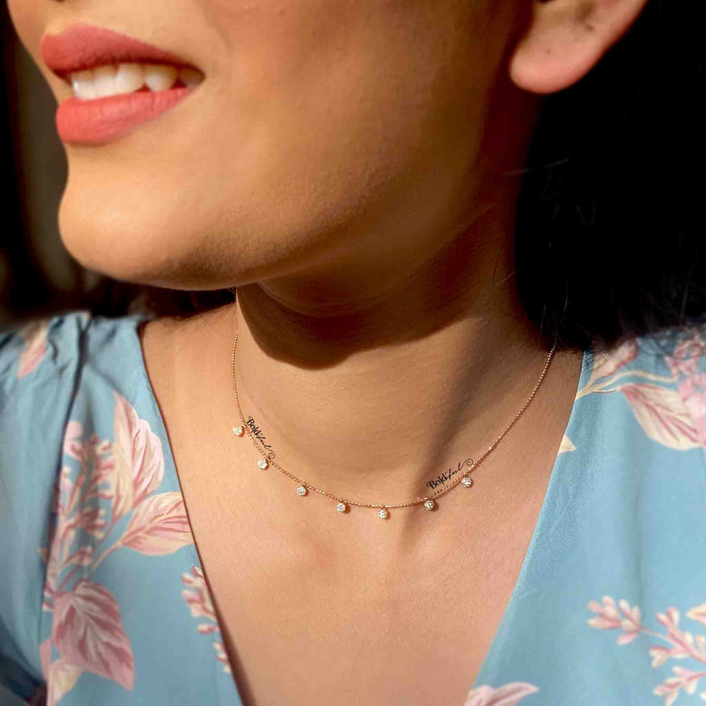 Flower Charm Silver Necklace - Boldiful