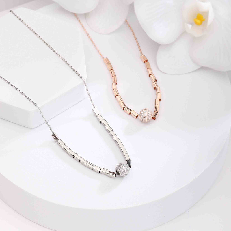 Foxy Minimal Silver Necklace -  Boldiful