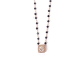 Gauzy Cushion Cut Silver Mangalsutra
