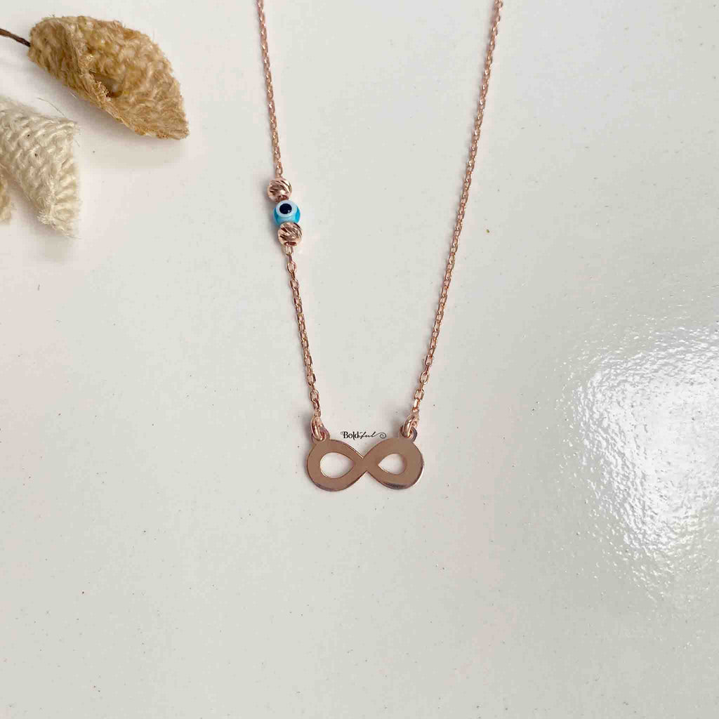 Infinity Evil Eye Pendant - Boldiful