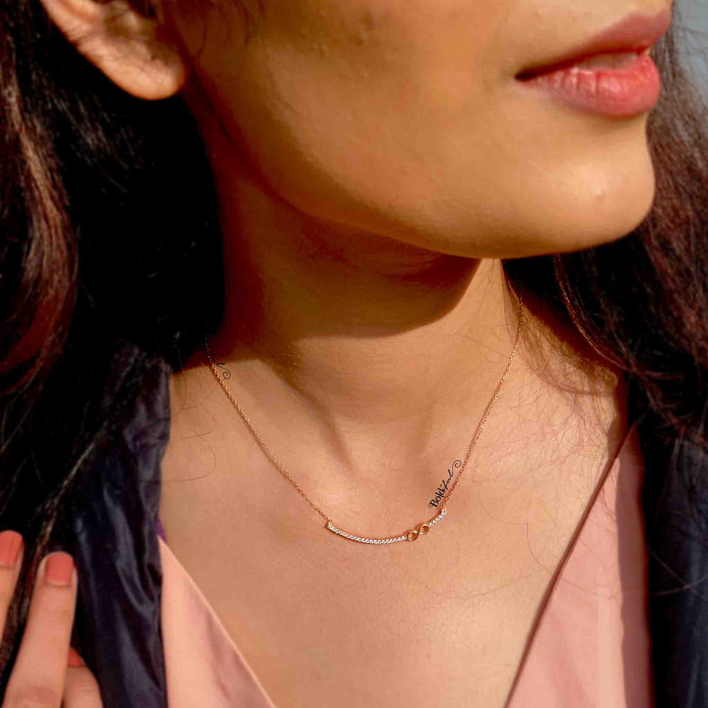 Infinity Minimal Silver Necklace - Boldiful