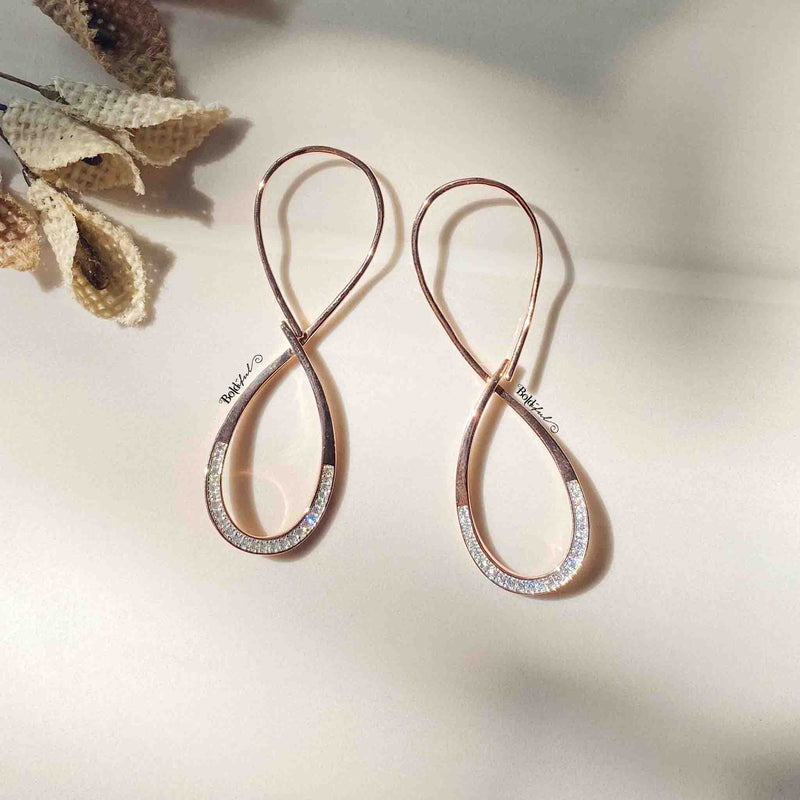 Infinity Silver Earrings - Boldiful