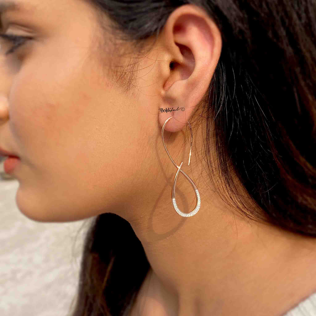 Infinity Silver Earrings - Boldiful