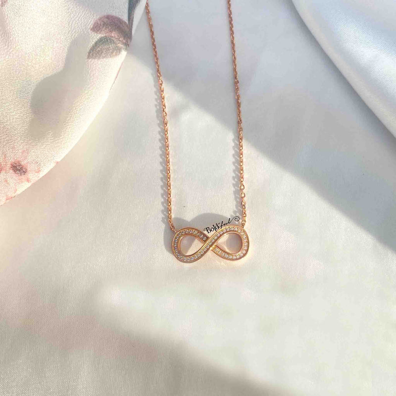 Infinity Silver Necklace - Boldiful