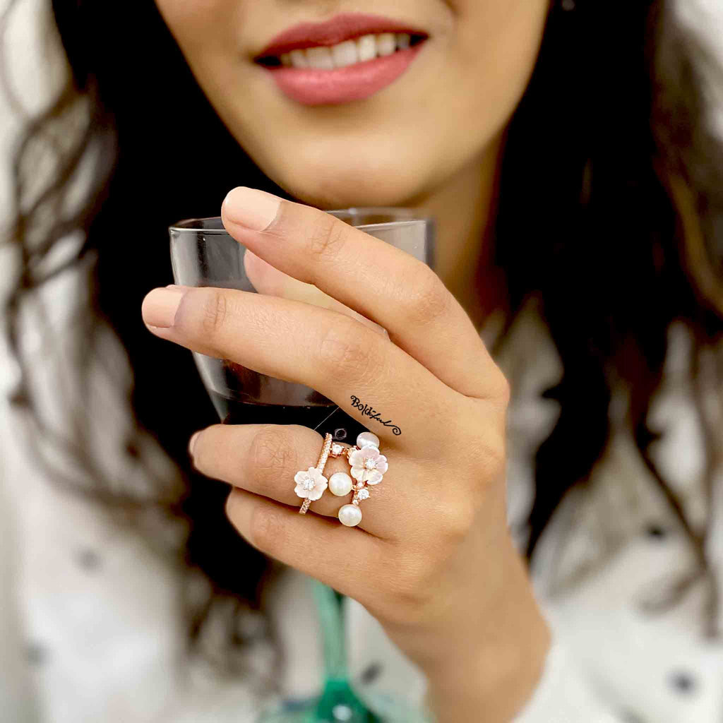 Ivory Chic Bahara Ring - Boldiful