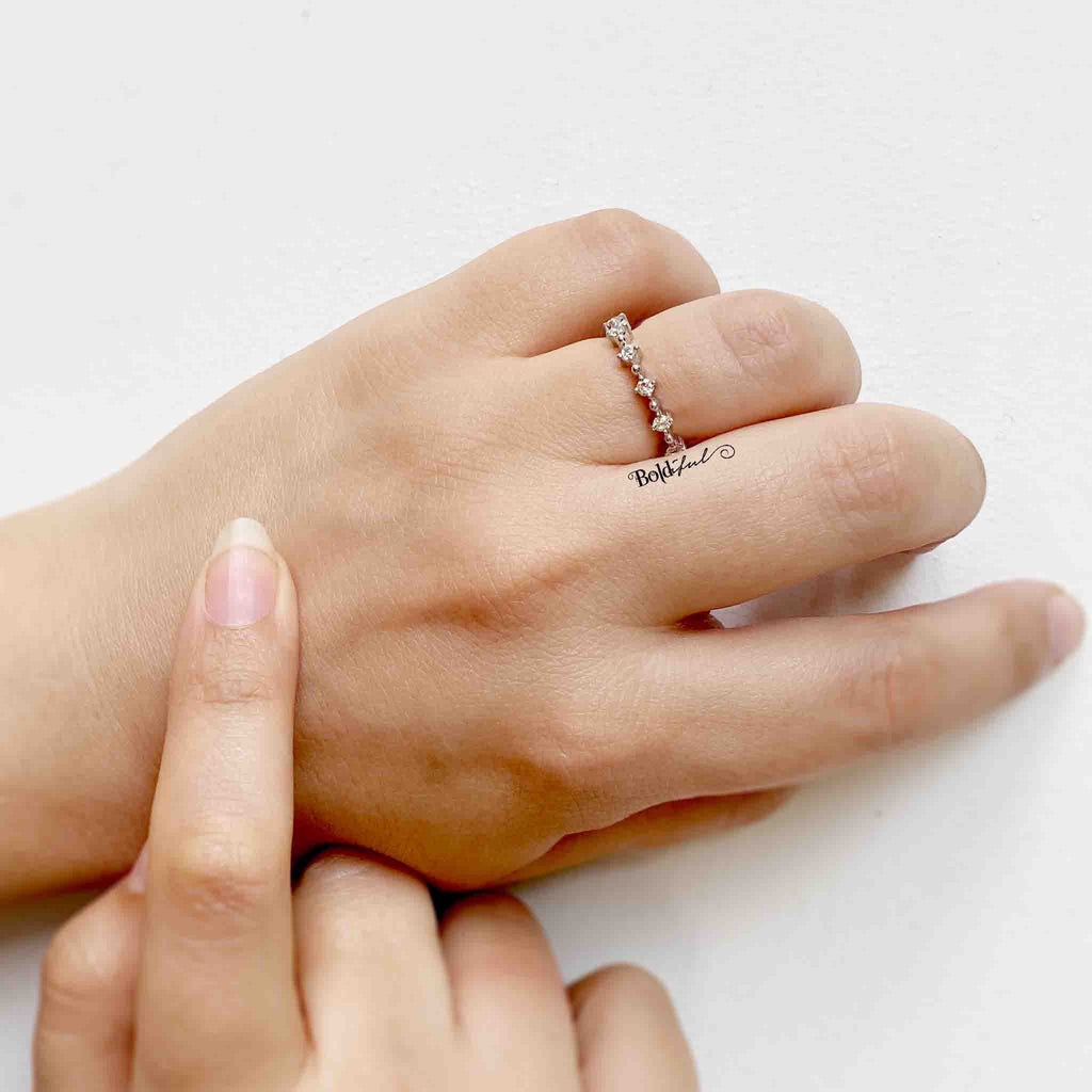 Lit Minimal Silver Band - Boldiful