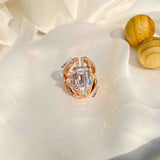 Majestic Cocktail Silver Ring - Boldiful