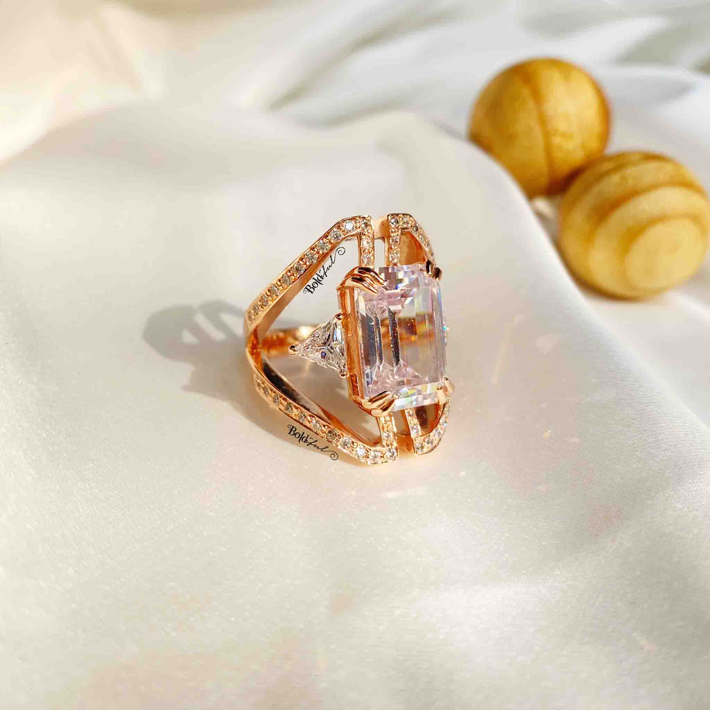 Majestic Cocktail Silver Ring - Boldiful