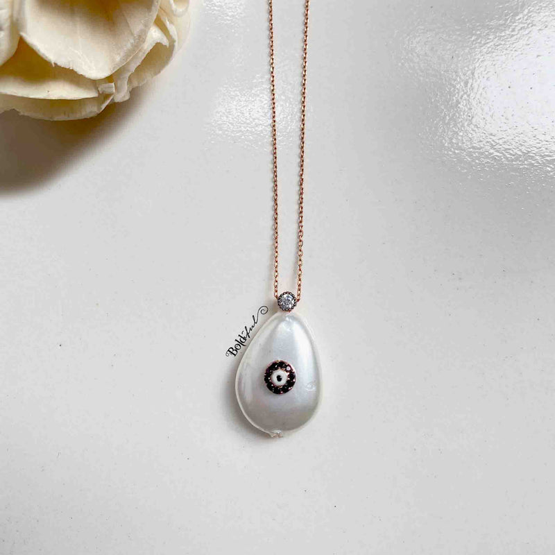 Marguerite Evil Eye Silver Pendant - Boldiful