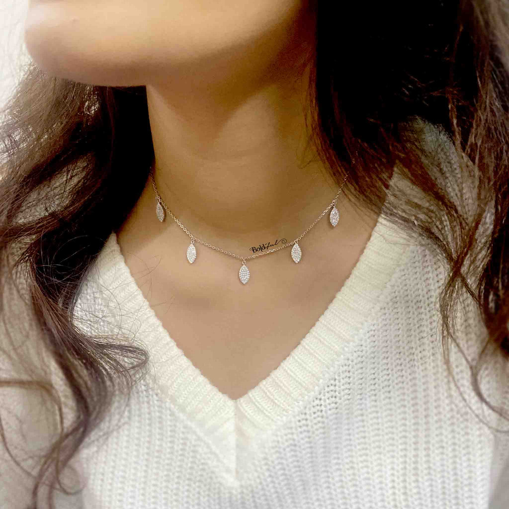 Marquise Charm Necklace - Boldiful