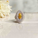 Marquise Cocktail Silver Ring - Boldiful