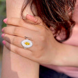 Marquise Cocktail Silver Ring - Boldiful