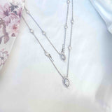 Marquise Droplet Layered Necklace - Boldiful