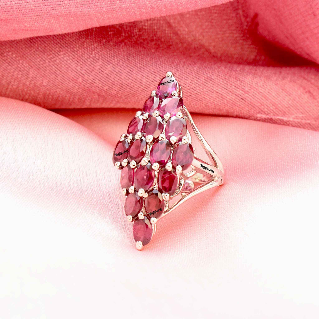 Mellow Garnet Sterling Silver Ring - Boldiful