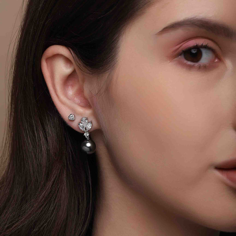 Mini Heart Helix Studs - Boldiful