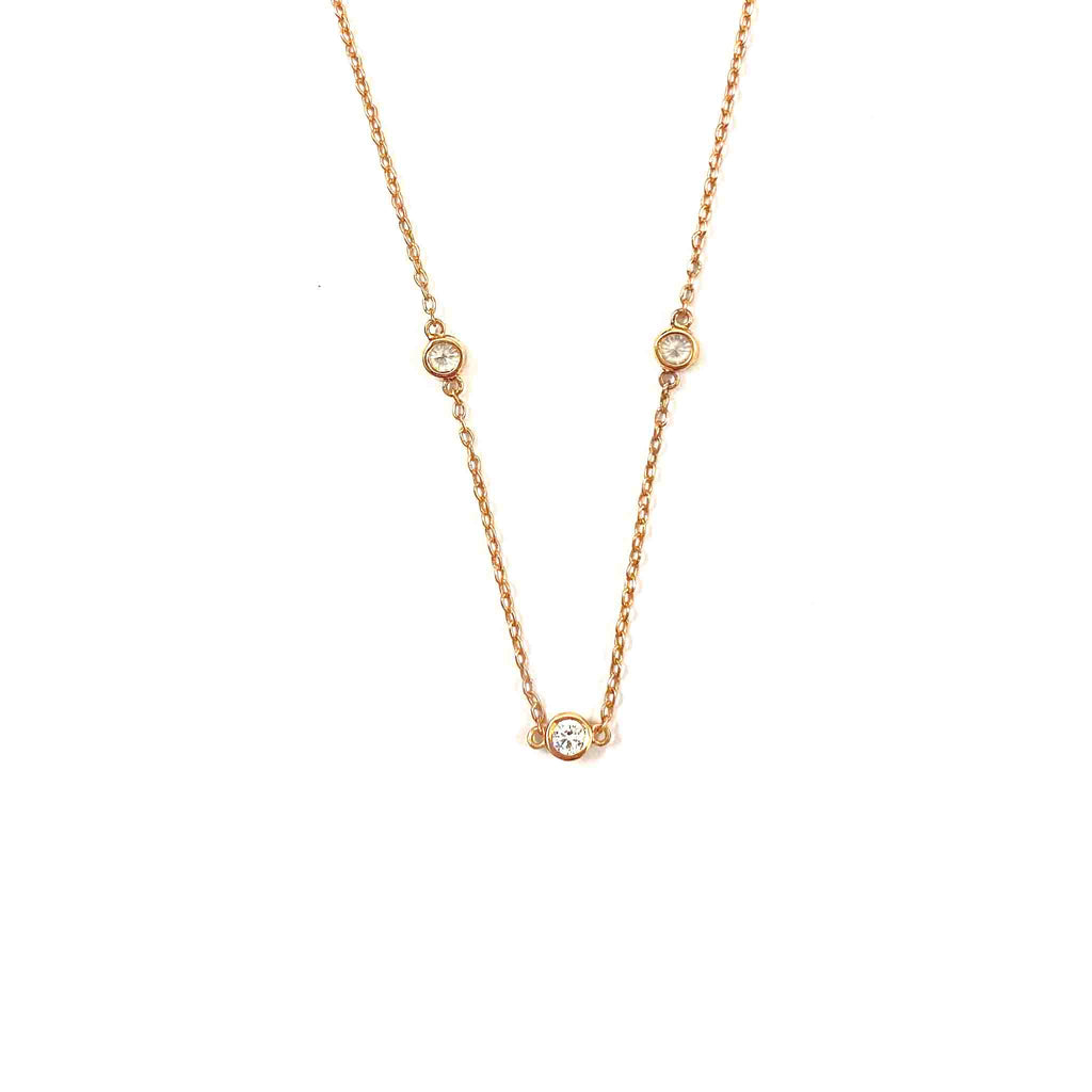 Minimal CZ Silver Necklace - Boldiful