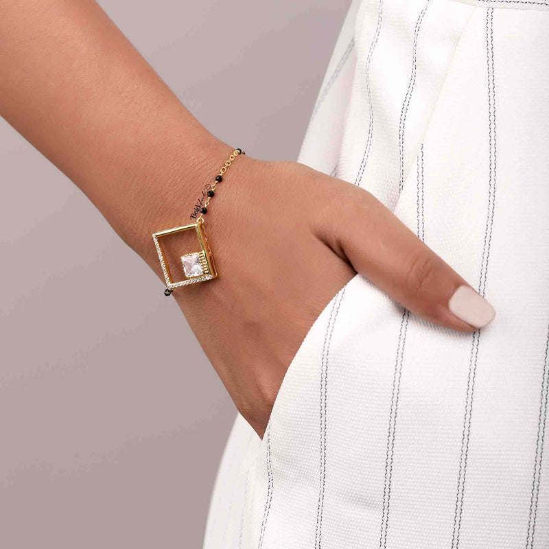 Modish Silver Mangalsutra Bracelet - Boldiful