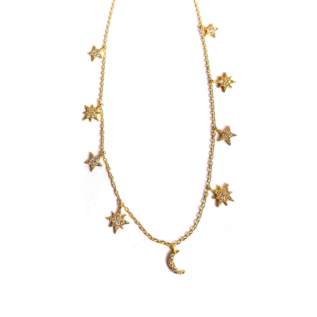 Moonstar 925 Silver Necklace - Boldiful