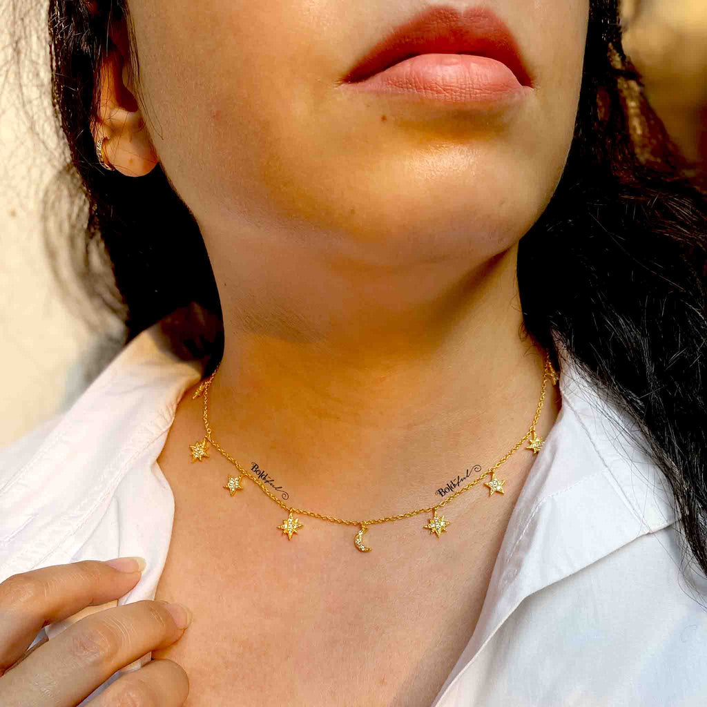 Moonstar 925 Silver Necklace - Boldiful