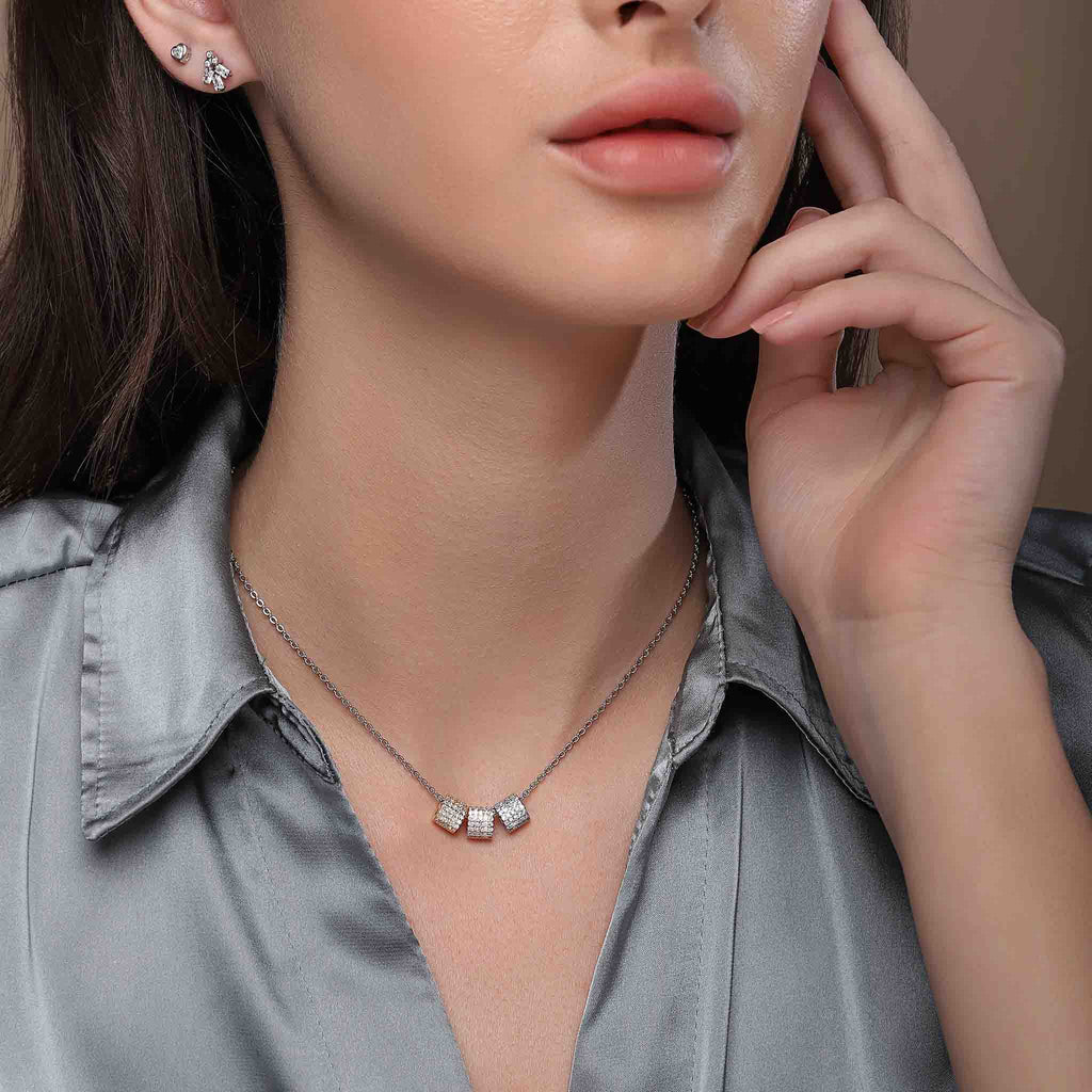 Multi-Color Minimal Silver Pendant - Boldiful