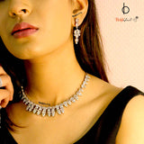 Moonstone Sterling Silver Necklace with Earrings - Boldiful