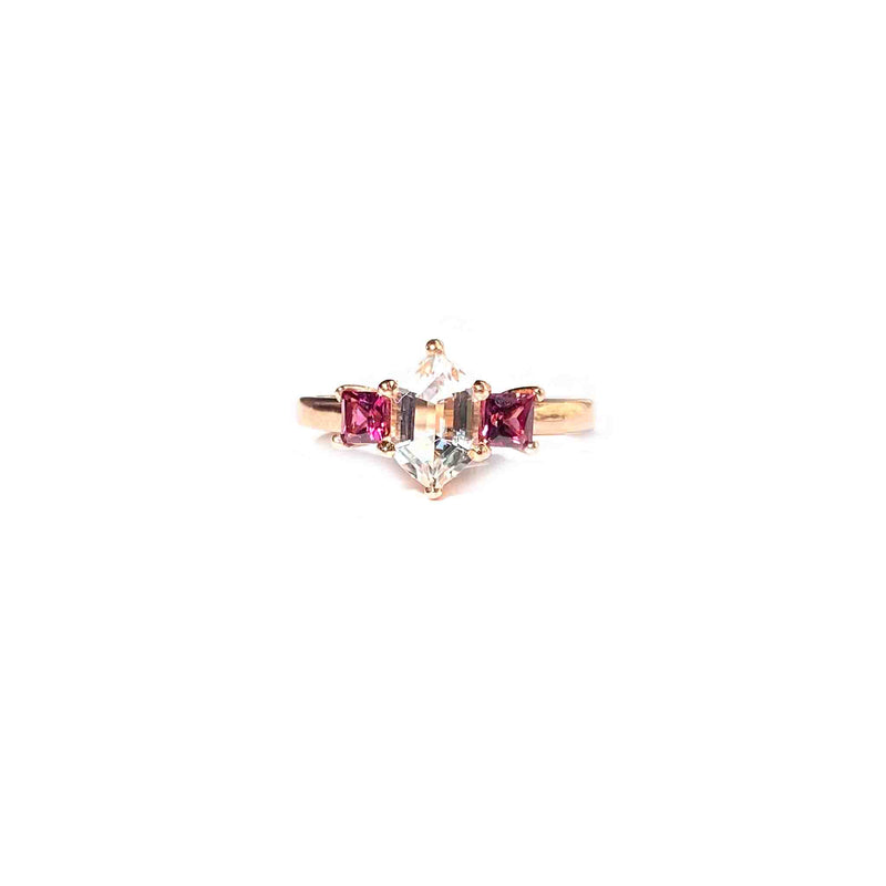 Nobby Lozenge cut Silver Ring - Boldiful