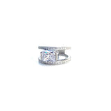Nova Emerald Cut Silver Ring