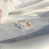 Nova Emerald Cut Silver Ring - Boldiful