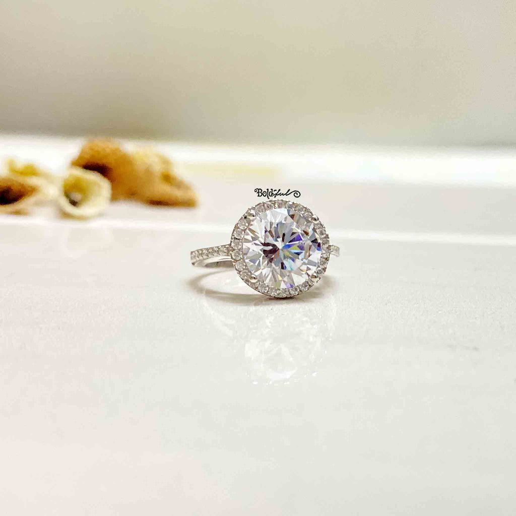 Pep Silver Swarovski Halo Ring - Boldiful