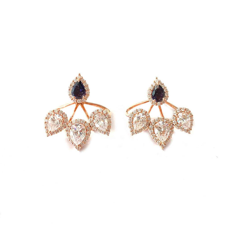 Pétale Silver Ear Jackets - Boldiful