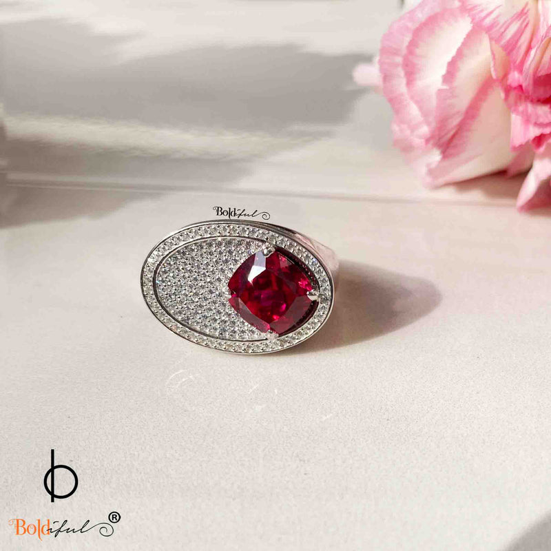 Pink Cushion Cut Cocktail Ring - Boldiful