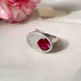 Pink Cushion Cut Cocktail Ring - Boldiful