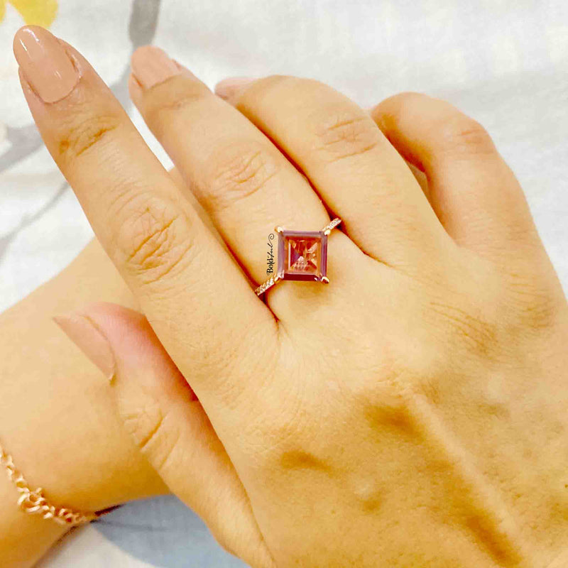 Plum Silver Ring - Boldiful