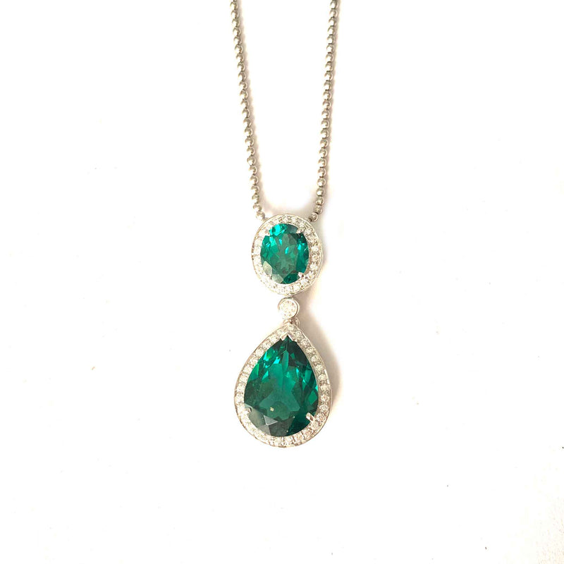 Poised Pear Drop Silver Pendant - Boldiful