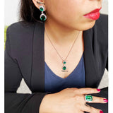 Poised Pear Drop Silver Pendant - Boldiful