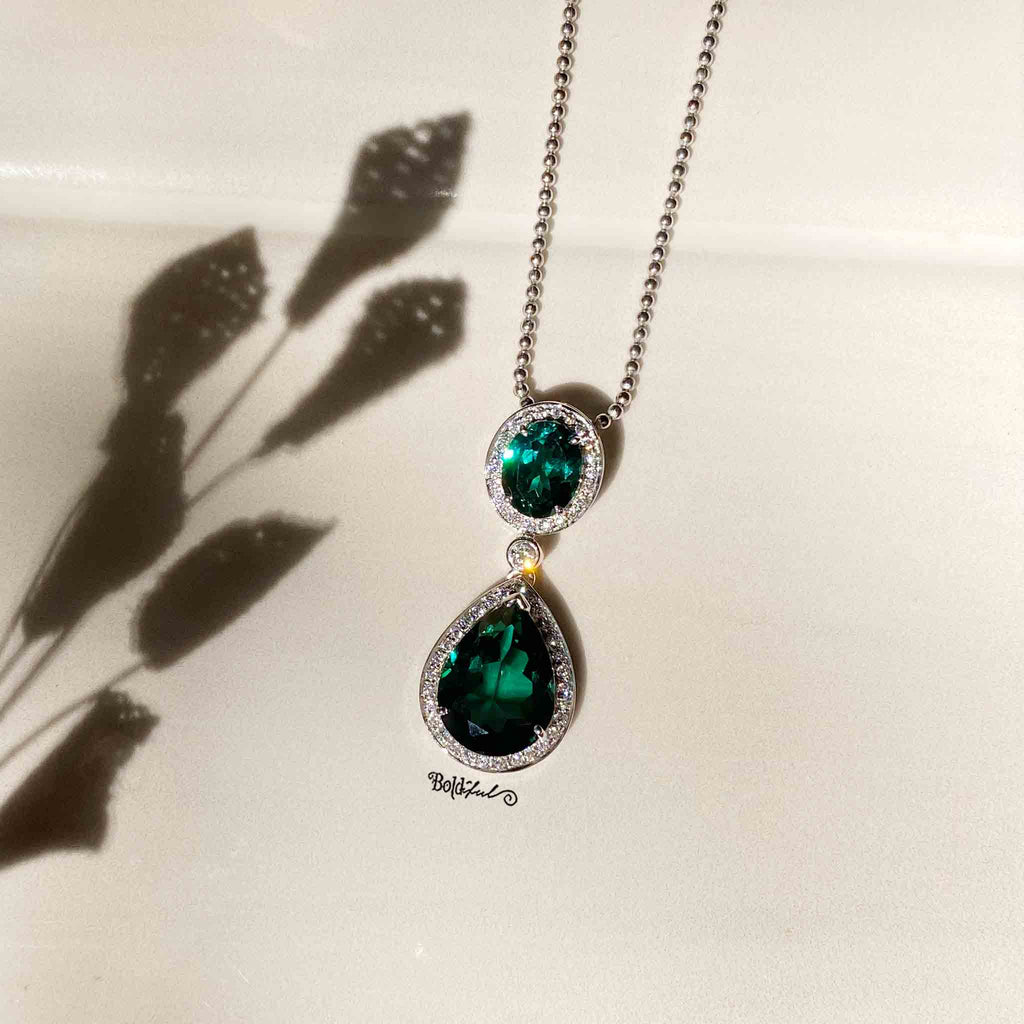 Poised Pear Drop Silver Pendant - Boldiful