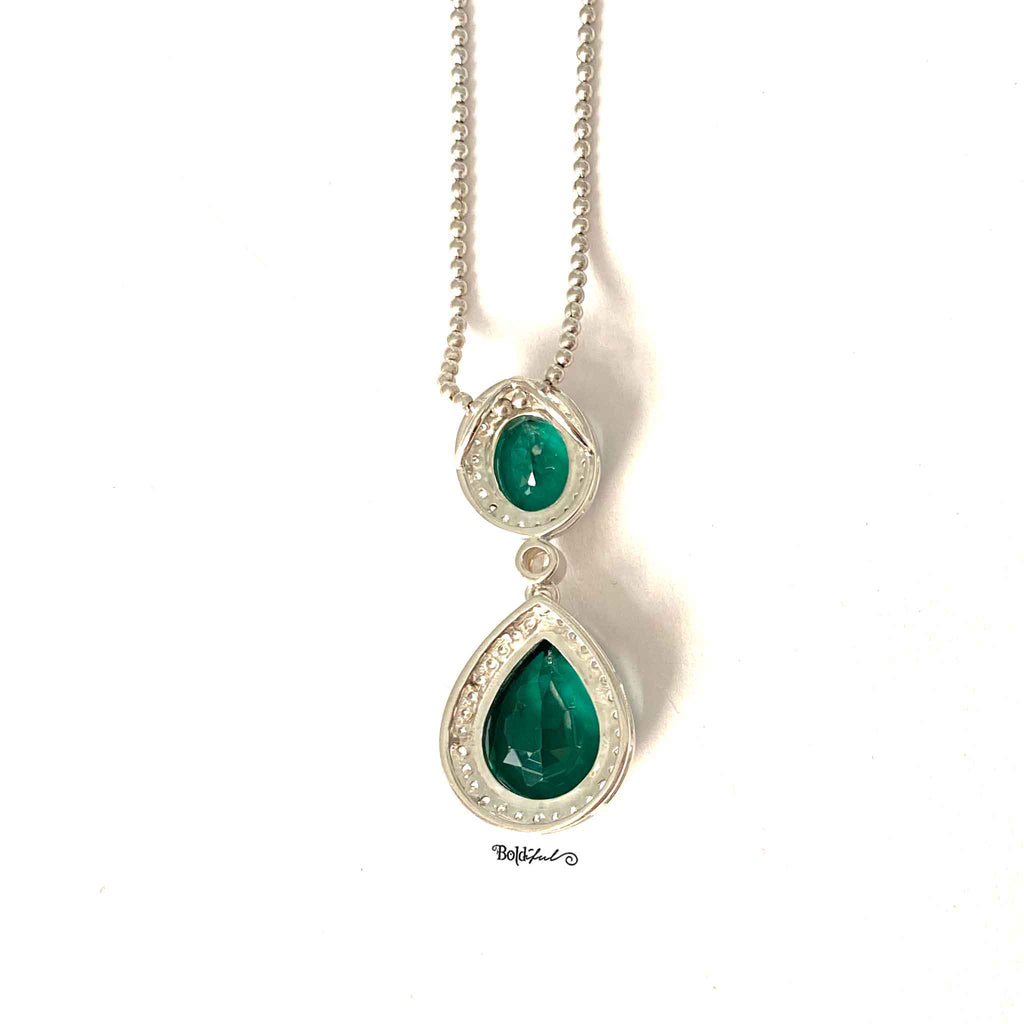 Poised Pear Drop Silver Pendant - Boldiful