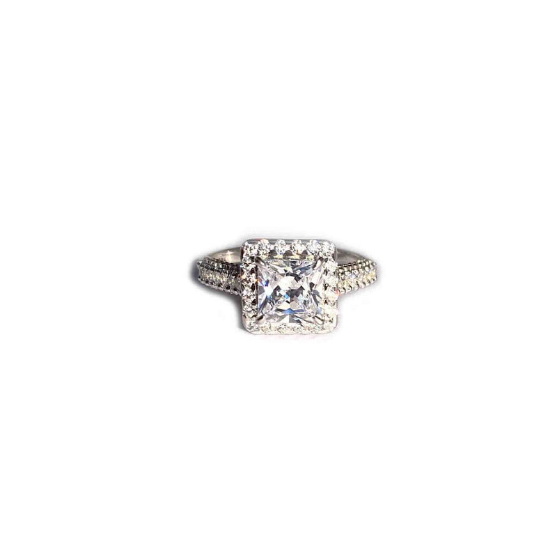 Prim Silver Princess Cut Ring - Boldiful