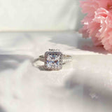 Prim Silver Princess Cut Ring - Boldiful