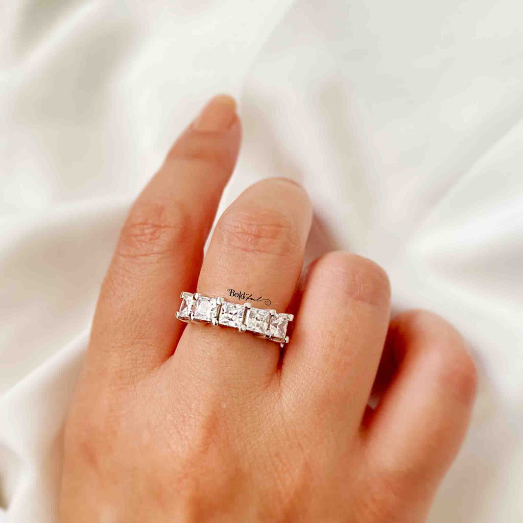 Fair Square Half Eternity Band - Boldiful