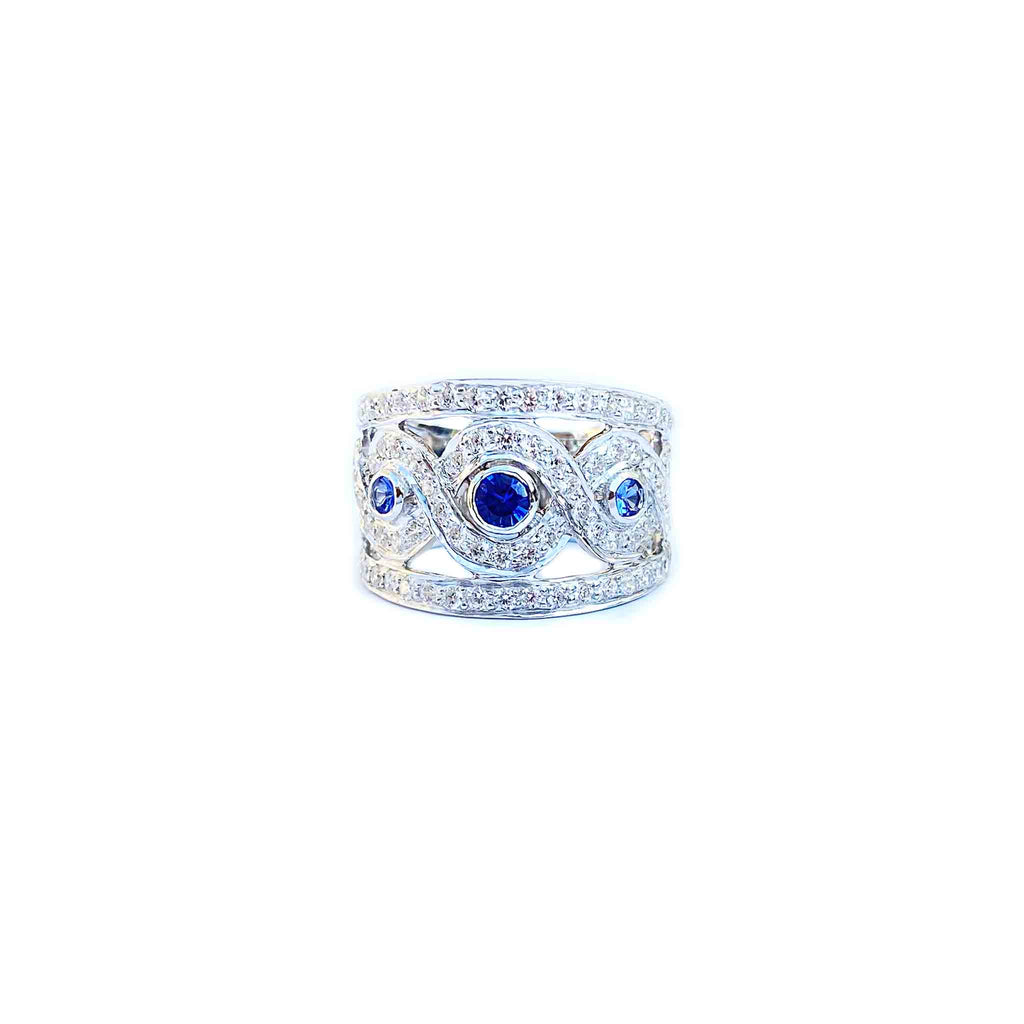 Purl Wide Silver Band Ring - Boldiful