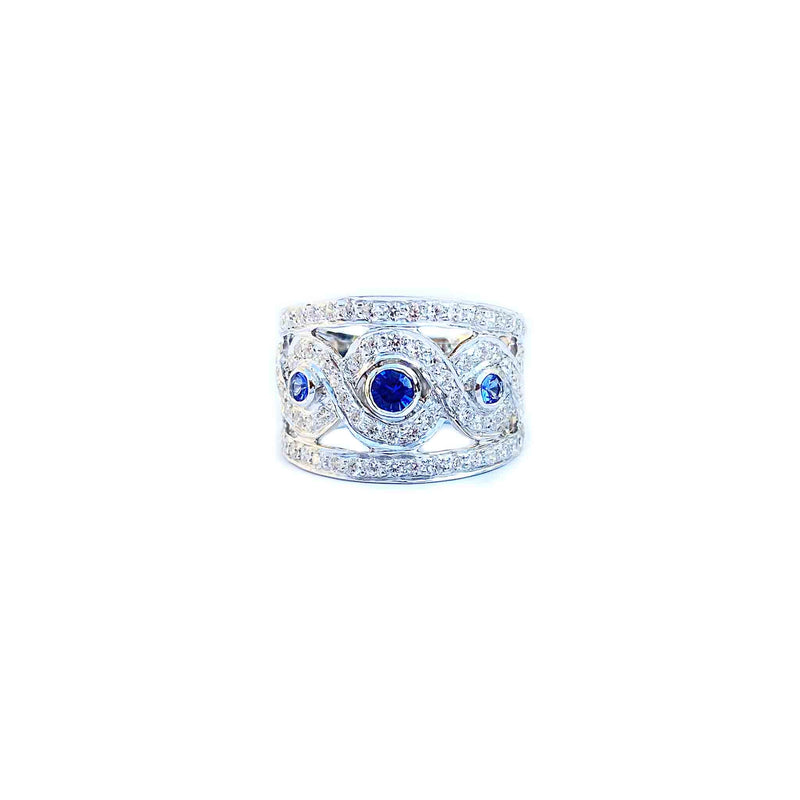 Purl Wide Silver Band Ring - Boldiful