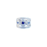 Purl Wide Silver Band Ring - Boldiful