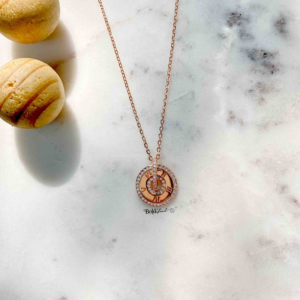 Roman Numerical Silver Pendant '- Boldiful