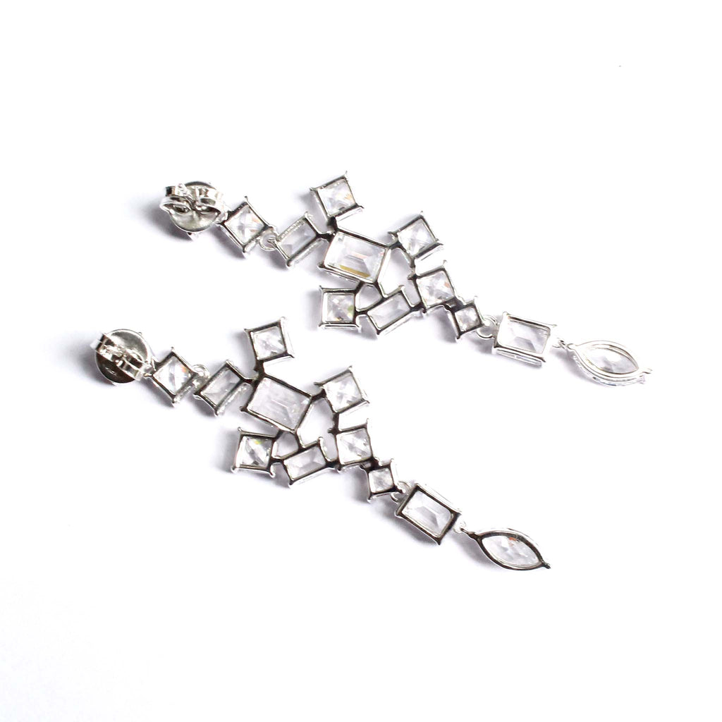 Rune Long Silver Earrings - Boldiful