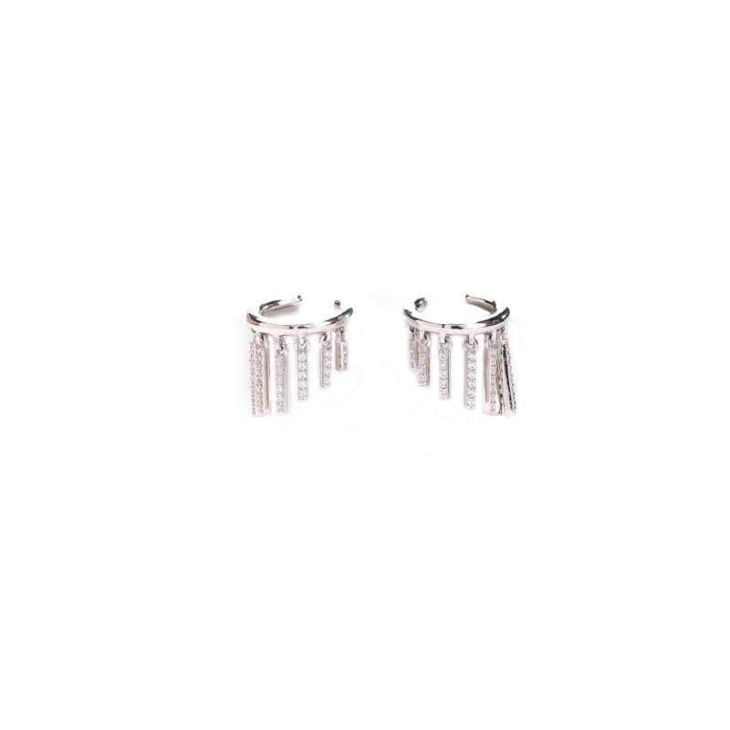Snappy Silver Earcuffs - Boldiful