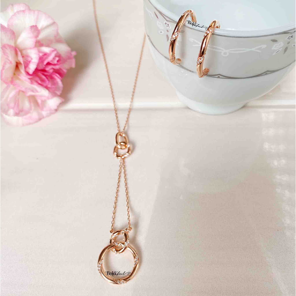 Splendid Long Pendant with Hoops - Boldiful